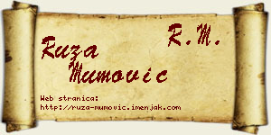 Ruža Mumović vizit kartica